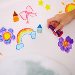 Arendav taaskasutatav komplekt raamat, templid, kriidi ja svamm Zimpli Kids  Baff paints