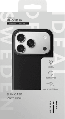 Slim Case iPhone 16 - Matte Black MagSafe