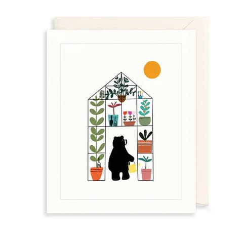 Kuku kaart Bear -gardener.