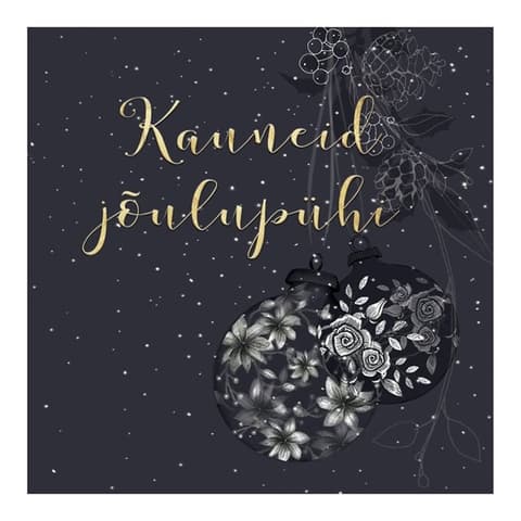 KUKU Jõulukaart CC Wonderland Tume jõuluehted