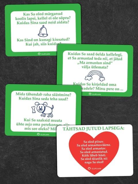 Vestluskaardid/Seltskonnamäng: TÄHTSAD JUTUD LAPSEGA