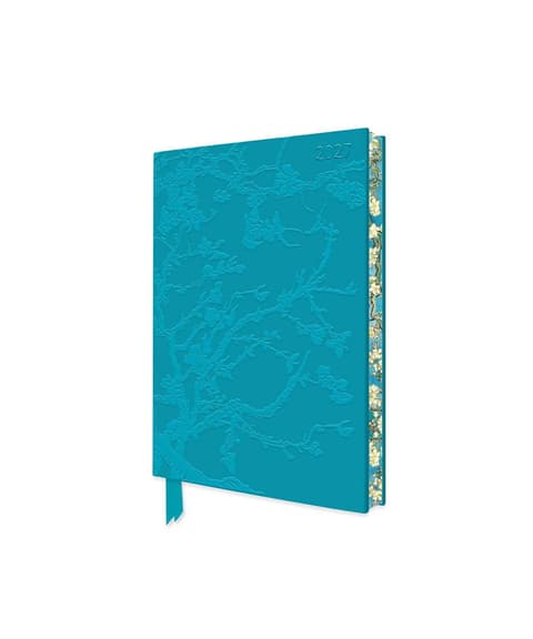 Kalendermärkmik Vincent van Gogh: Almond Blossom 2027 Pocket Artisan Art Vegan Leather Diary – Week to View