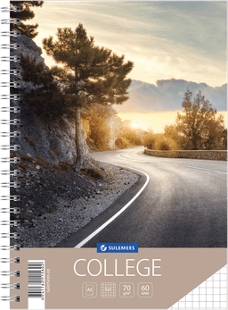 College A5, 60 lehte, 5x5 ruut, kõik kaanevärvid
