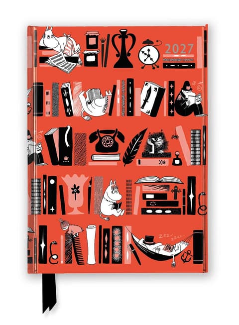 Kalendermärkmik Moomin Bookshelves 2027 Luxury Diary Planner - Page to View with Notes