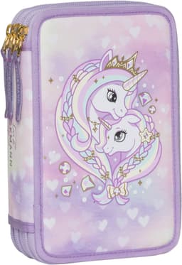 Täidetud pinal 3-lukuga Beckmann Unicorn Princess Purple