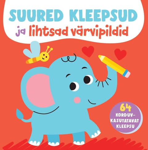 Suured kleepsud ja lihtsad värvipildid (elevant)