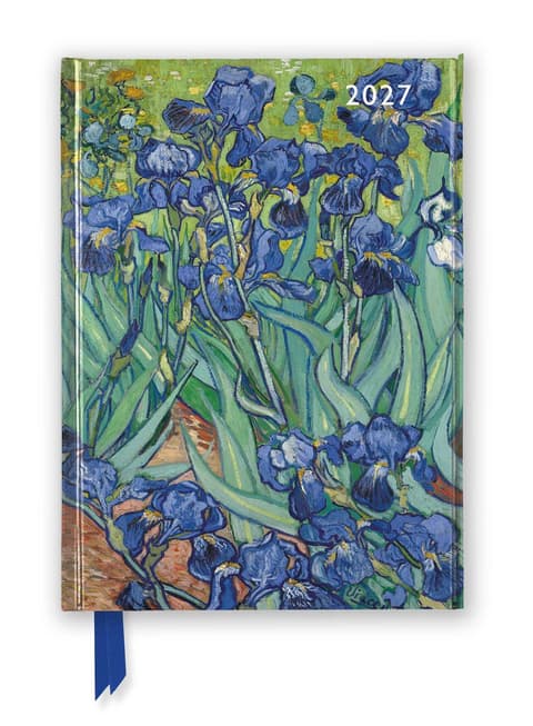 Kalendermärkmik Vincent van Gogh: Irises 2027 Luxury Diary Planner - Page to View with Notes