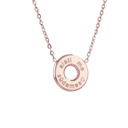 Kaelakee ÄGE ARMAS ÕPETAJA / ALATI ME SÜDAMES roosa kulla värvi