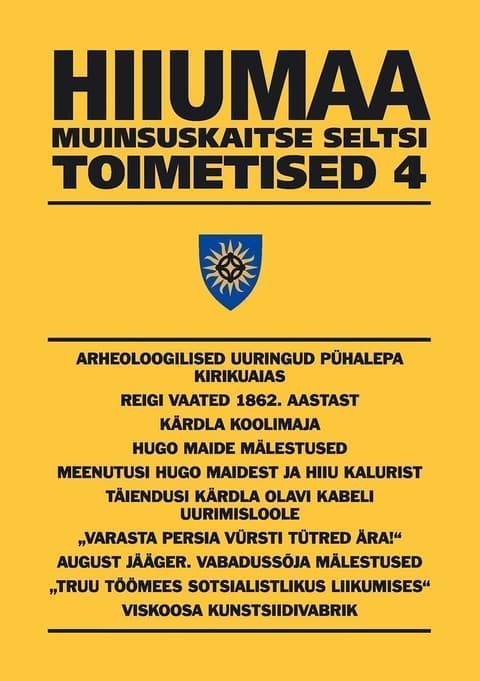 Hiiumaa Muinsuskaitse Seltsi Toimetised nr 4