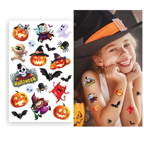 GUIRCA Halloweeni tattood lastele - 10 x 7 cm