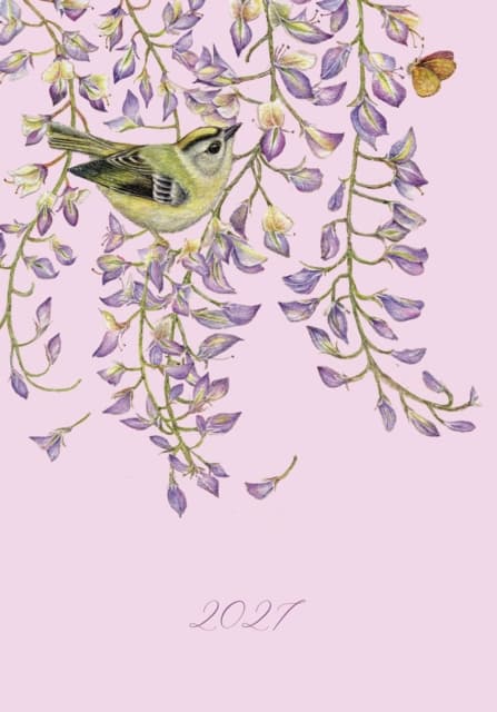 2027 Kalendermärkmik Fashion Diary Goldcrest & Wisteria A5 D
