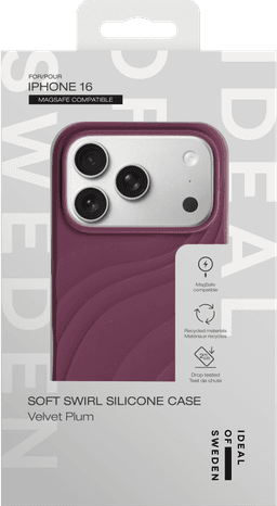 Soft Swirl Case iPhone 16 -  Velvet Plum MagSafe