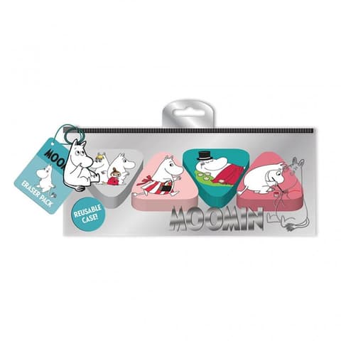 Kustukummide komplekt Moomin shaped eraser set