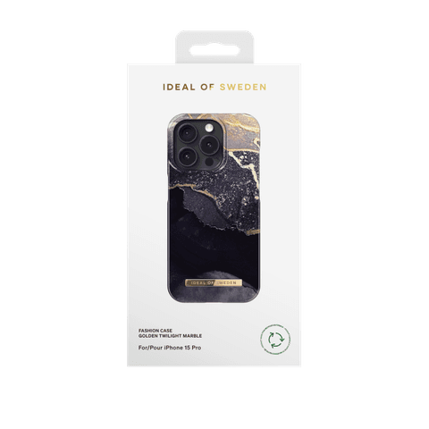 Fashion Case iPhone 15 Pro - Golden Twilight Marble