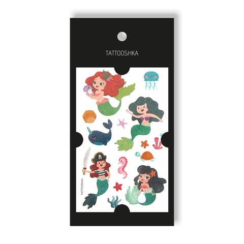 Ajutine tattoo TATTOOSHKA "Mermaids with sequins"