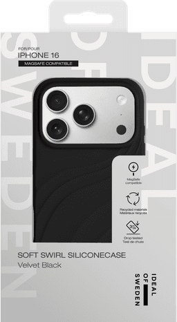 Soft Swirl Case iPhone 16 - Velvet Black MagSafe