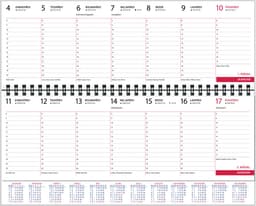 2027 Lauakalender DUO, korraga avatud 2 nädalat, spiraalköide