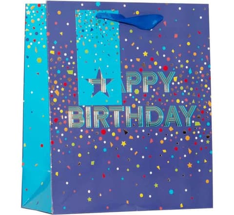Kuku kinkekott Happy Birthday Blue M
