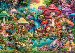 Ravensburger pusle 1000 tk: rõõmus seeneküla