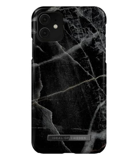 Fashion Case iPhone 11/XR - Black Thunder Marble