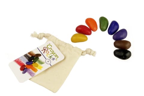 Crayon Rocks sojavaha kriidid 8-tk kotis (naturaalne musliinkott)