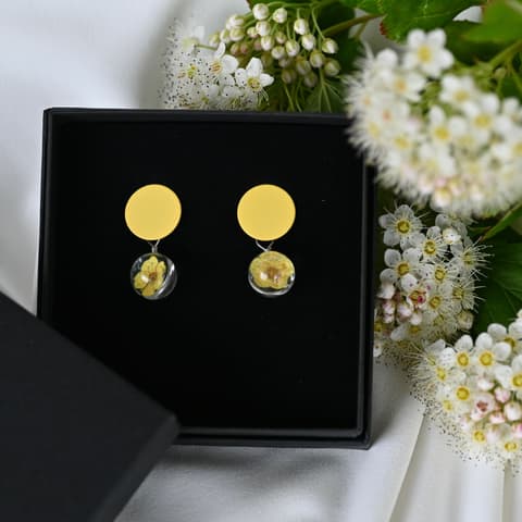 TAIM kõrvarõngad rippuv väike Kollane kirsiõis