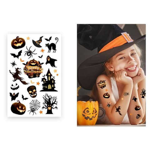 GUIRCA Halloweeni tattood lastele - 10 x 7 cm
