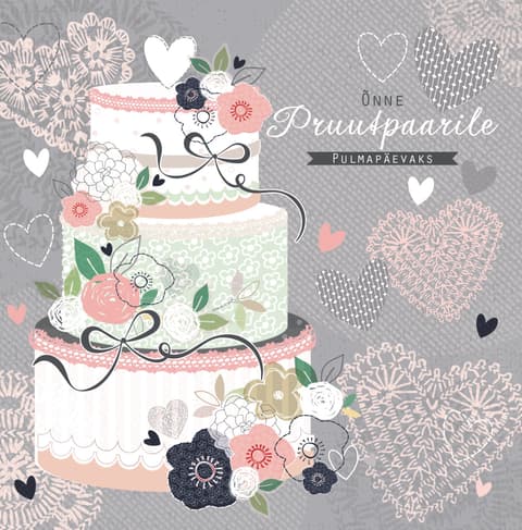 Kaart LD Õnne Pruutpaarile Pulmapäevaks