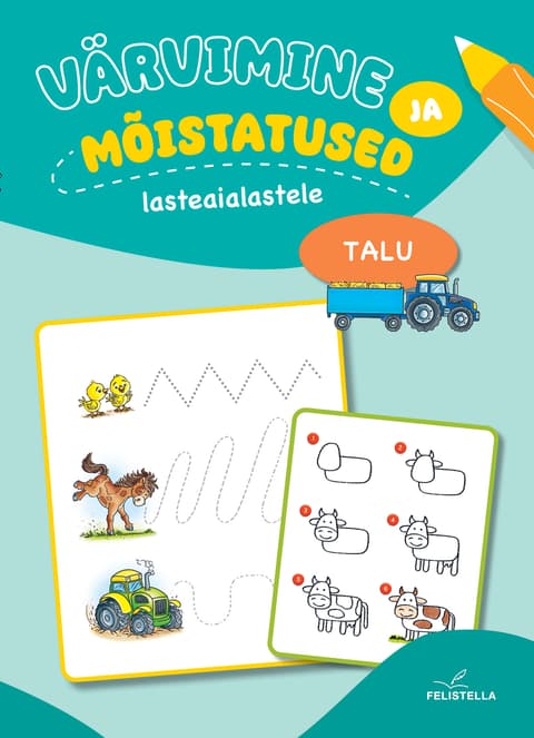 Värvimine ja mõistatused lasteaialastele. Talu