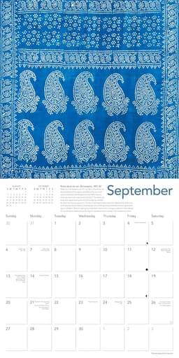 Flametree V&A: True Blue Wall Calendar 2026