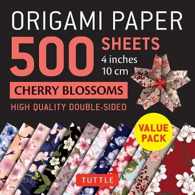 Origami Paper 500 sheets Cherry Blossoms 4" (10 cm): Tuttle Origami Paper: Double-Sided Origami Sheets Printed with 12 Different Illustrated Patterns