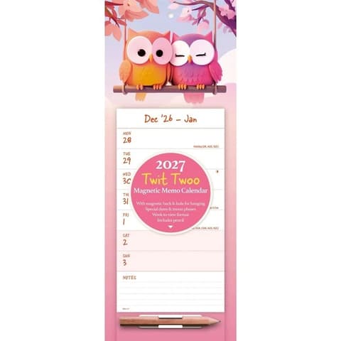 Kalender 2027 Twit Twoo WTV Magnetic