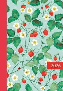 Kalendermärkmik 2026 Fashion Diary Strawberry Floral A6 D