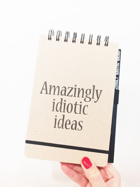 Märkmik pliiatsiga Amazingly Idiotic Ideas