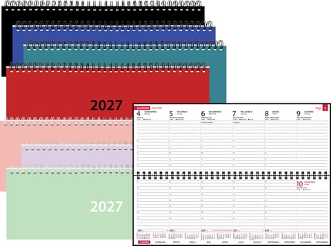 2027 Lauakalender Classic, õhukesed plastkaaned