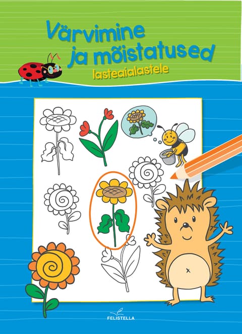 Värvimine ja mõistatused lasteaialastele. Siilike