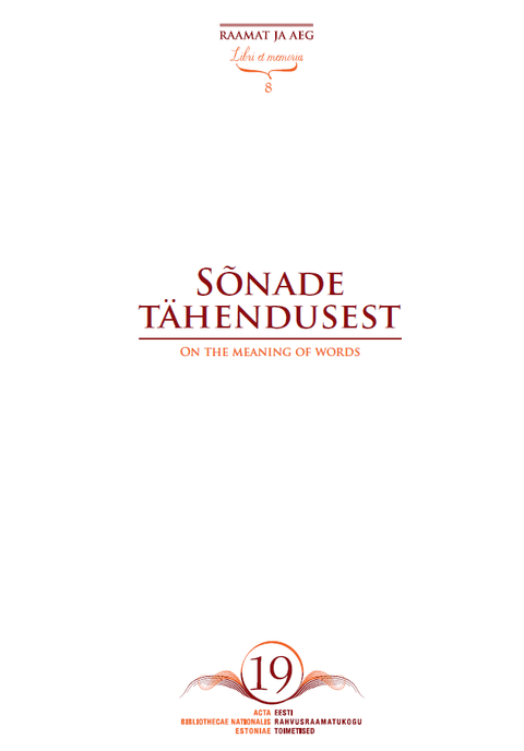 Sõnade tähendusest. ACTA 19