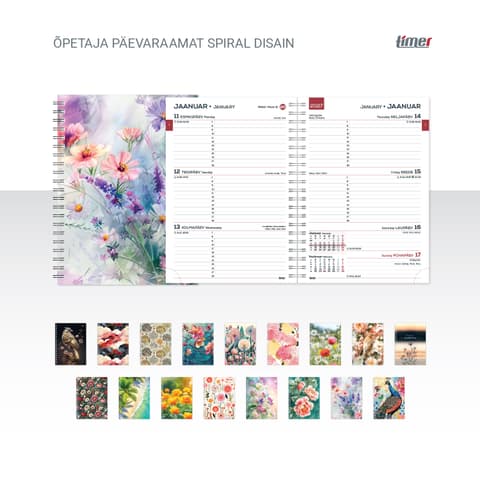 2026/2027 Timer Õpetaja Spiral DISAIN