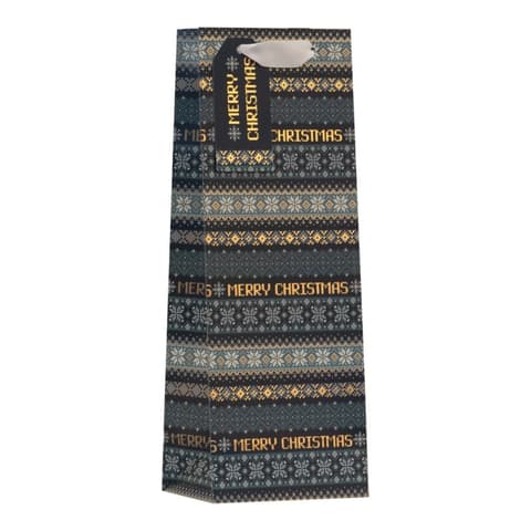 Kuku pudeli kinkekott Fairisle
