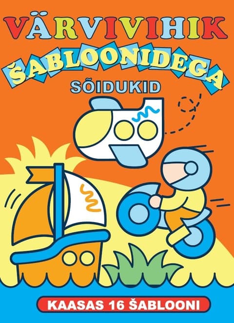 Sõidukid. Värvivihik šabloonidega