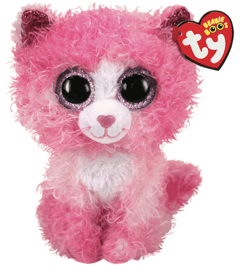 Pehme kaisuloom TY REAGAN - cat with pink curly hair regular
