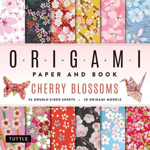 Cherry Blossoms Origami Paper and Book: 20 Easy Models with 96 High Quality Folding Sheets (Double-Sided)