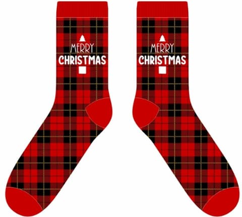 Jõulusokid ruudulise mustriga 41-46