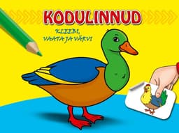 Kodulinnud. Kleebi, vaata ja värvi