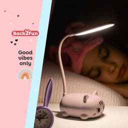 LED laualamp Kitty B2F, roosa, painduva kaelaga, USB, soe valgus Miquelrius