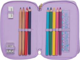 Täidetud pinal 3-lukuga Beckmann Unicorn Princess Purple