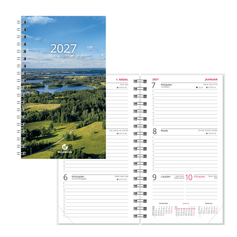 2027 Kalendermärkmik Miniboss Nädal, spiraalköites SISU