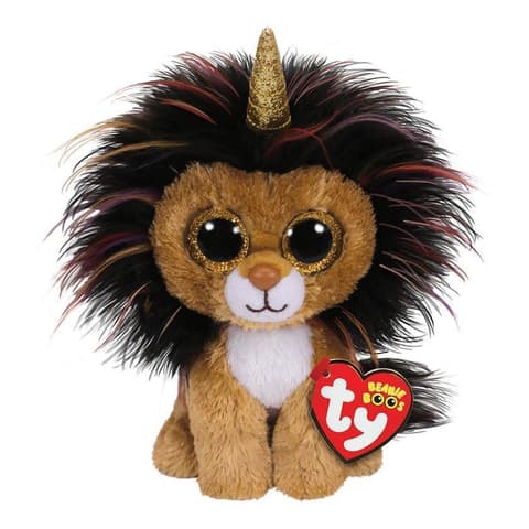 Pehme mänguloom TY RAMSEY - lion with horn 15,5 cm