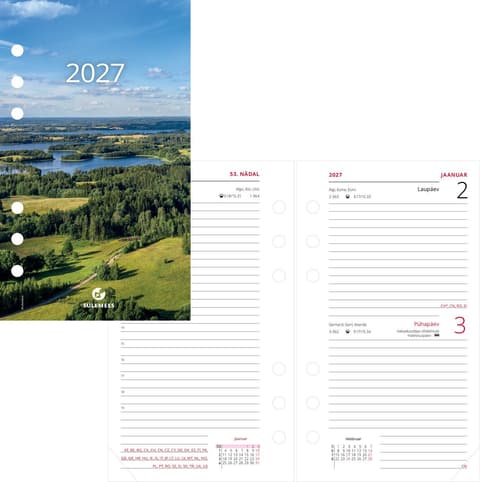 2027 Kalendermärkmik Time-master A6 sisu, päev