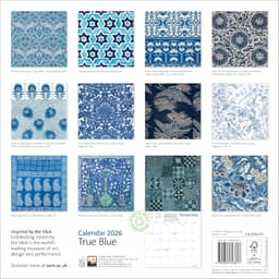 Flametree V&A: True Blue Wall Calendar 2026
